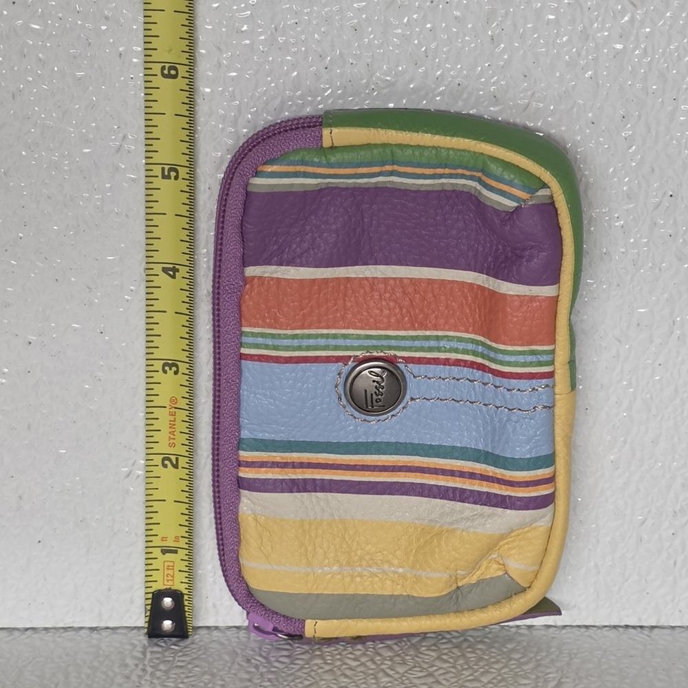 Fossil Weekender Multicolor Striped Printed Zip Pouch Wallet NWT - Picture 16 of 16